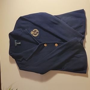 Ralph Lauren Cardigan, Navy Blue,Petite PM